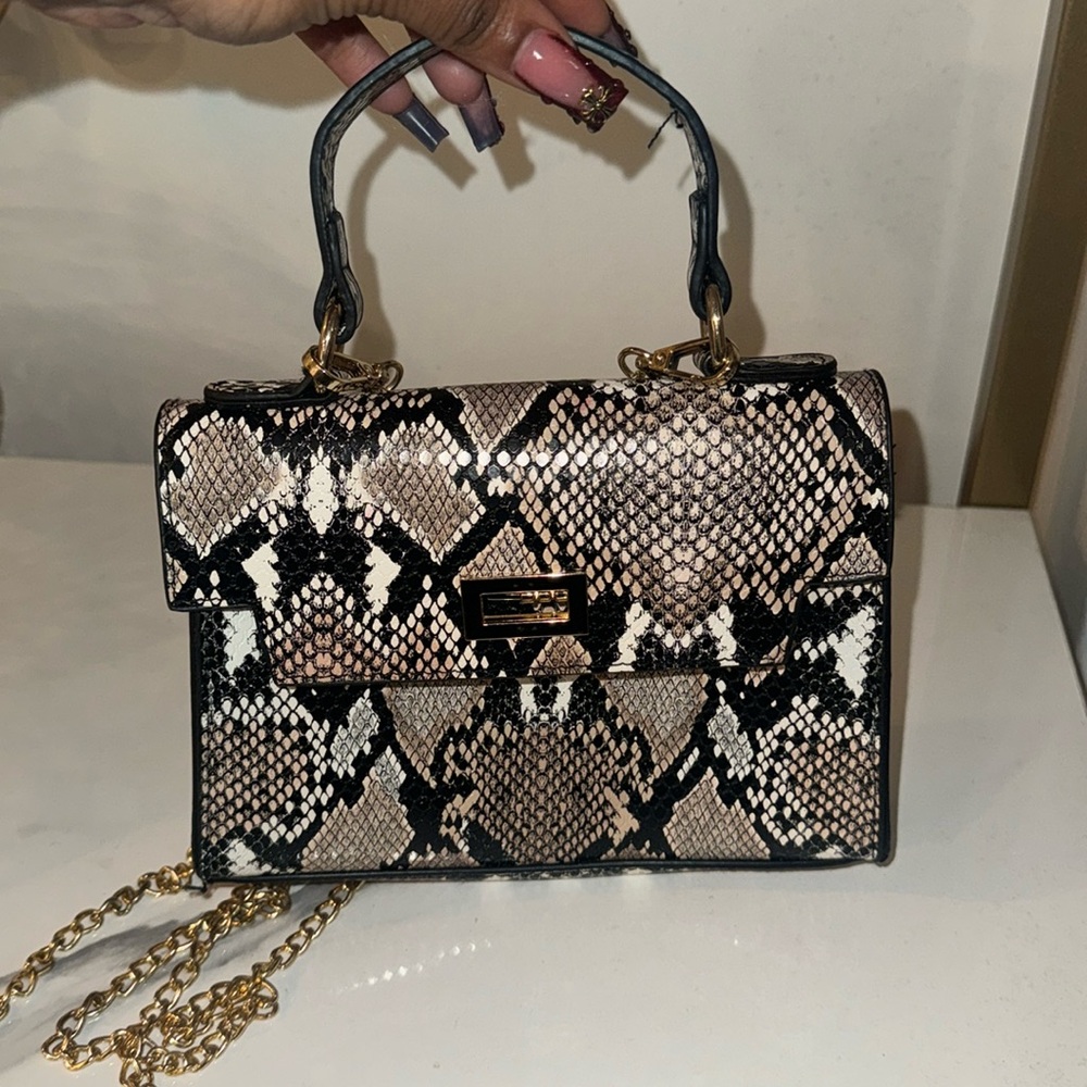 SHEIN  Snake print cross body handbag